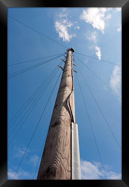 Telegraph pole to the sky Framed Print by Dean Mitchell
