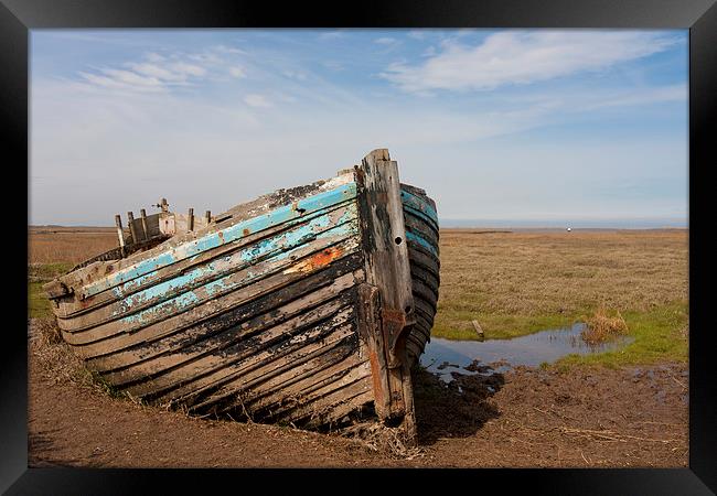 Old wreck on the sands Framed Print by Dean Mitchell