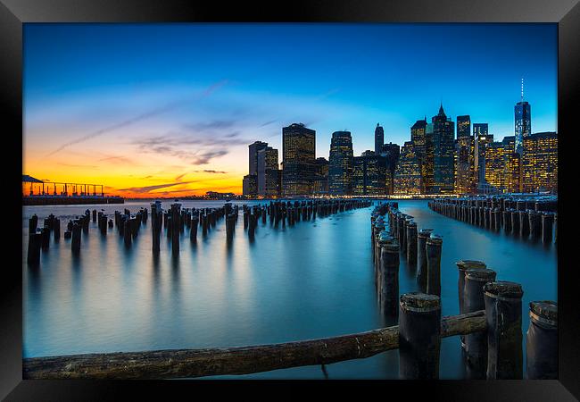 Downtown Sunset Framed Print by Kevin Ainslie