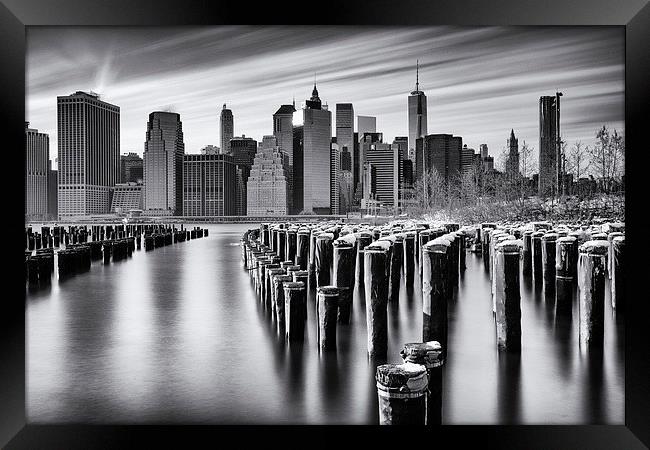 NYC monochrome Framed Print by Kevin Ainslie