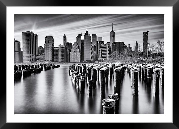 NYC monochrome Framed Mounted Print by Kevin Ainslie