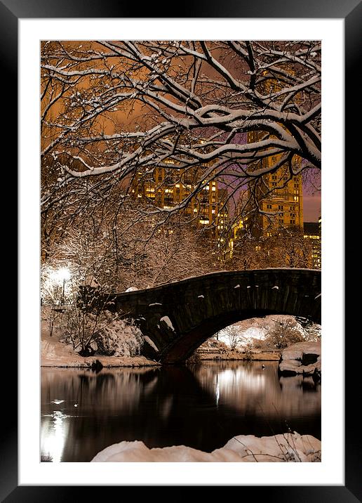 Central Park Winter Framed Mounted Print by Kevin Ainslie
