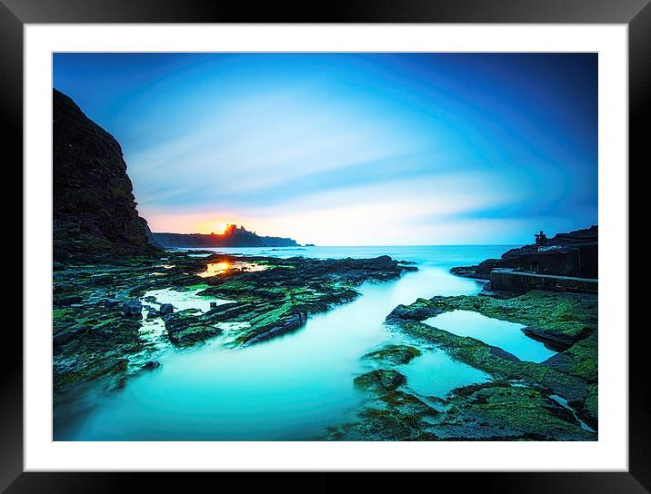 Seaclff Sunset Framed Mounted Print by Kevin Ainslie