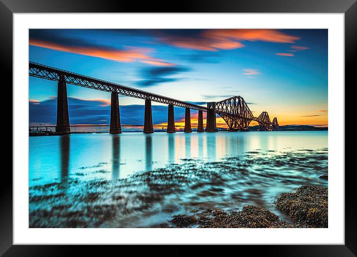  Forth Bridge Sunset Framed Mounted Print by Kevin Ainslie