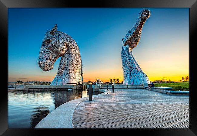  The Kelpies Framed Print by Kevin Ainslie