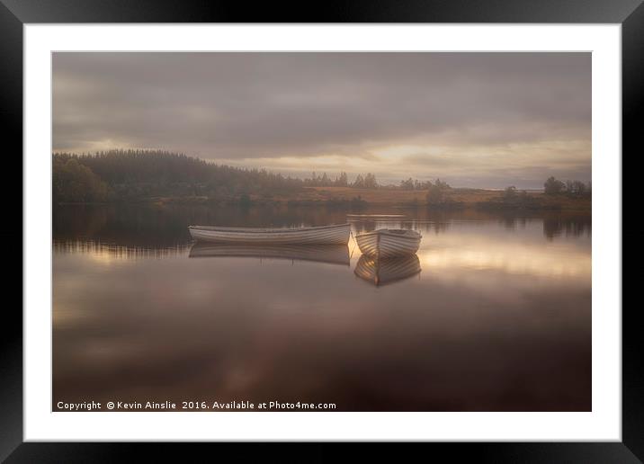 Misty Loch Sunrise Framed Mounted Print by Kevin Ainslie