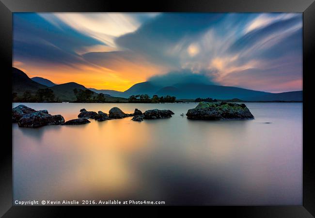 Long smooth sunset Framed Print by Kevin Ainslie
