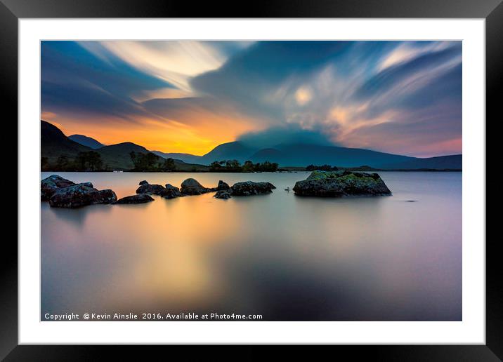 Long smooth sunset Framed Mounted Print by Kevin Ainslie