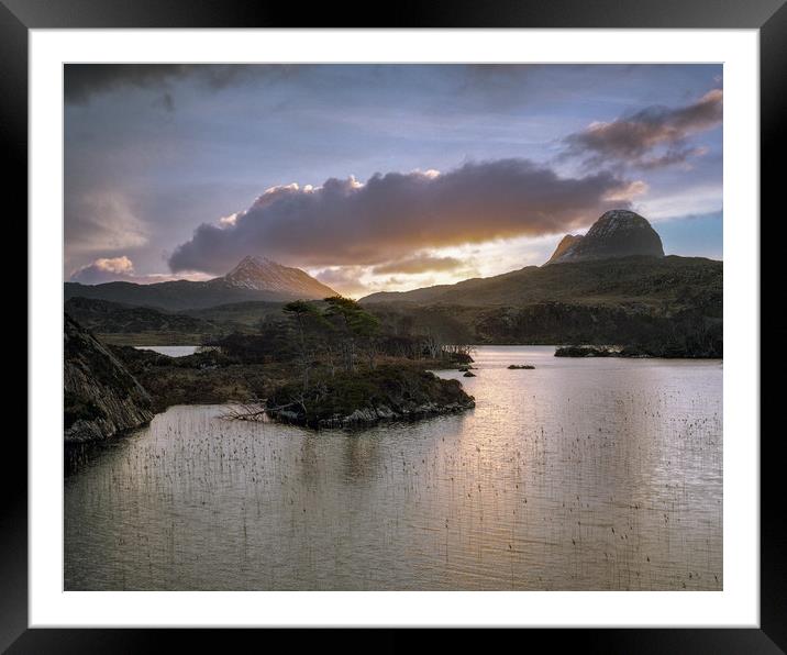 Assynt sunrise Framed Mounted Print by Kevin Ainslie