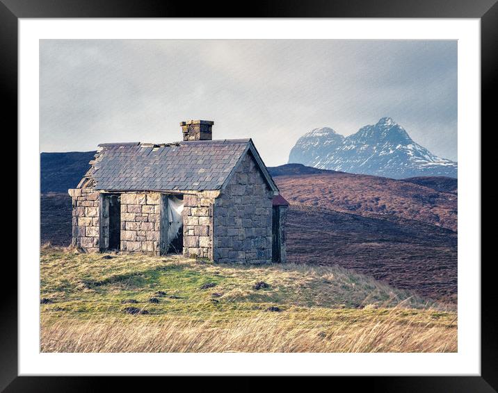 Elphin bothy Framed Mounted Print by Kevin Ainslie