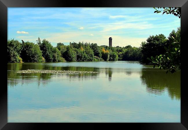 Fishing Lake, Sutton At Hone Framed Print by Leonard Lawday