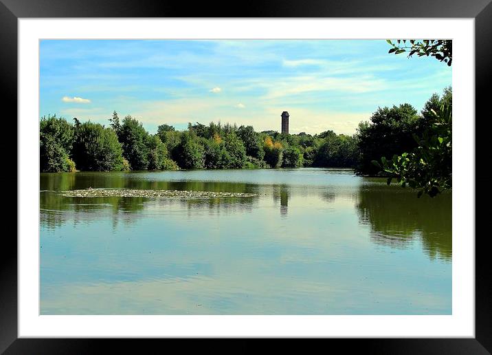 Fishing Lake, Sutton At Hone Framed Mounted Print by Leonard Lawday