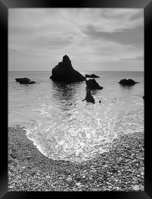 Black Rocks 1 Framed Print by Ralph Jackson