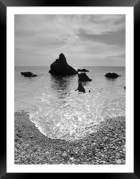 Black Rocks 1 Framed Mounted Print by Ralph Jackson