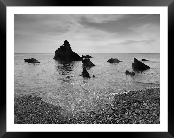 Black Rocks 2 Framed Mounted Print by Ralph Jackson