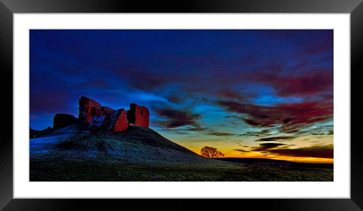 Duffus Castle Framed Mounted Print by Liam McBride