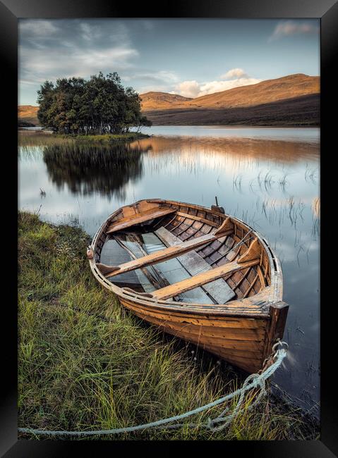 Moored on Loch Awe Framed Print by Dave Bowman