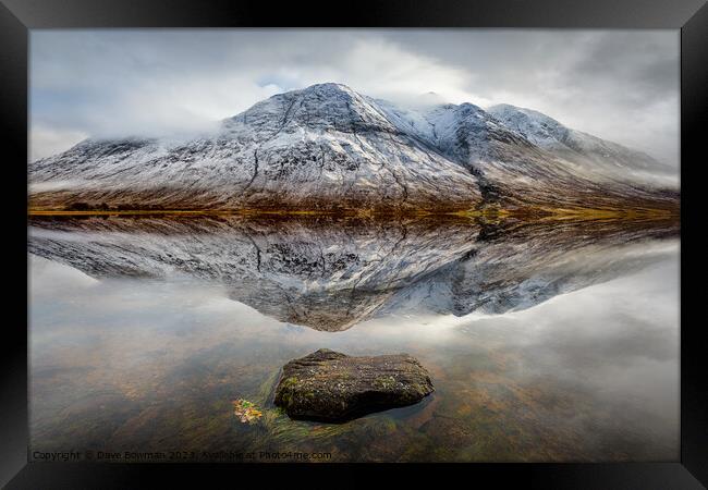 Loch Etive Reflection Framed Print by Dave Bowman