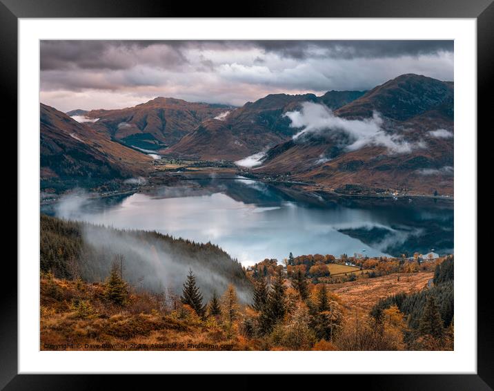 Loch Duich from Mam Ratagan Pass Framed Mounted Print by Dave Bowman