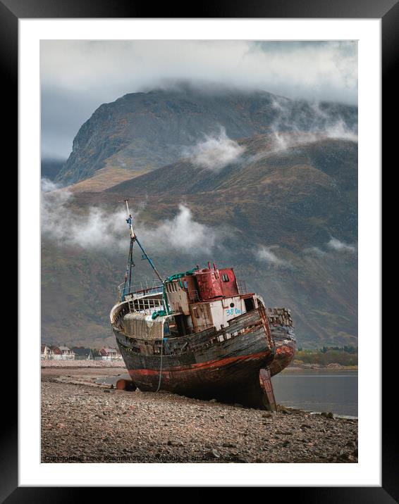Corpach Shipwreck Framed Mounted Print by Dave Bowman