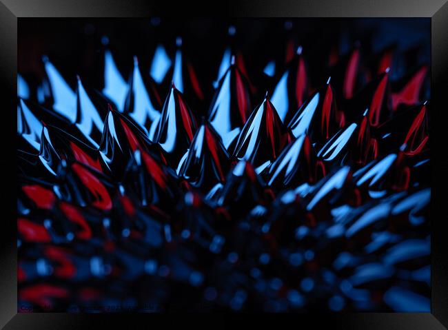 Ferrofluid Spikes Framed Print by Dave Bowman