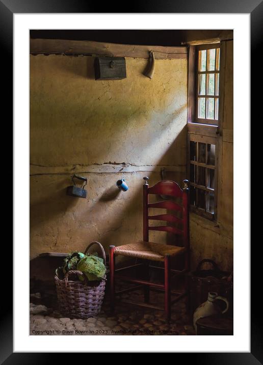 Dutch Kitchen Corner Framed Mounted Print by Dave Bowman
