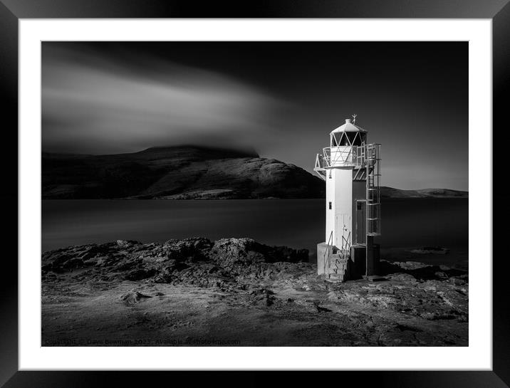 Rhue Lighthouse Framed Mounted Print by Dave Bowman