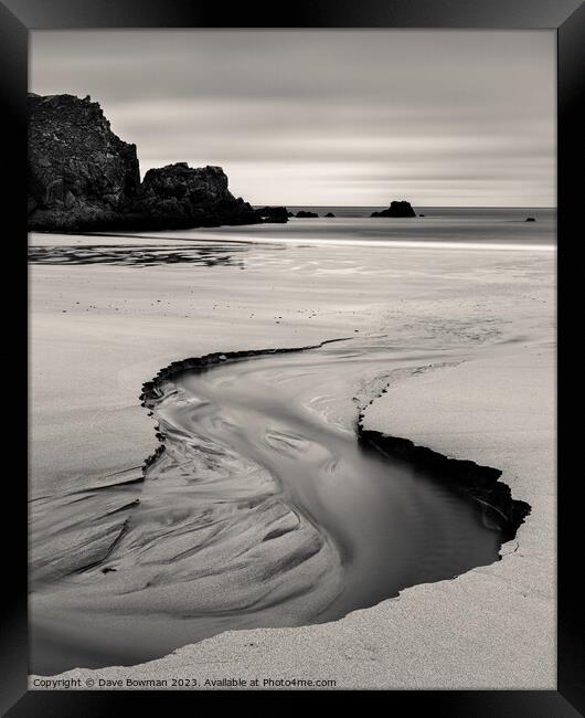 Beach Rivulet Framed Print by Dave Bowman