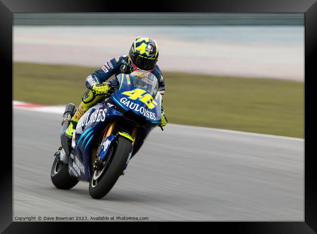 Rossi Sepang 2004 Framed Print by Dave Bowman