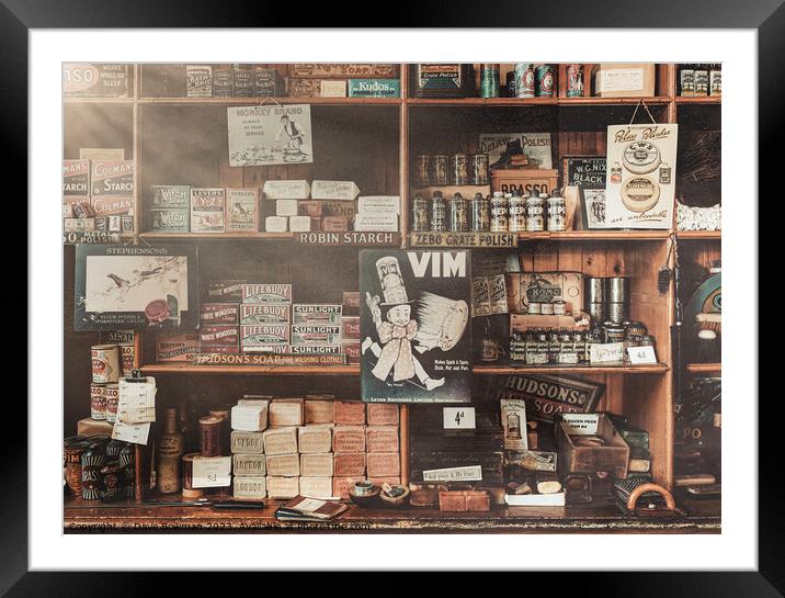 Vintage Soap Store Framed Mounted Print by Dave Bowman