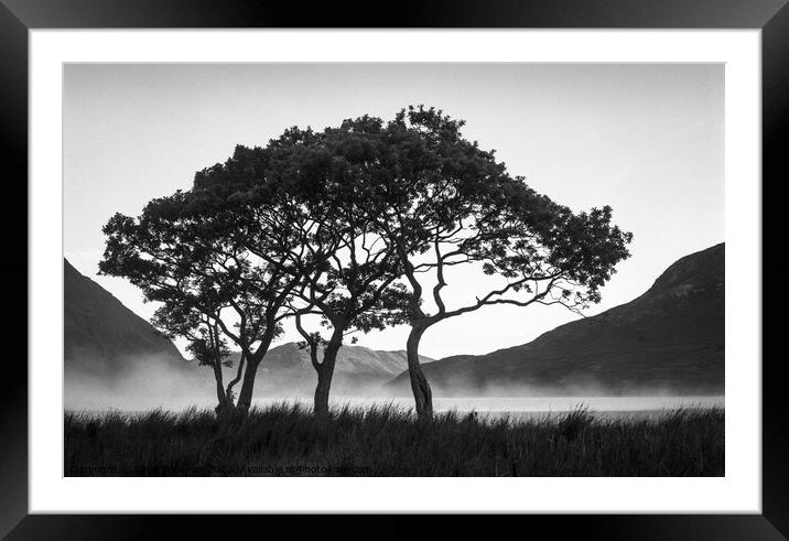 Morning Mist over Crummock Water Framed Mounted Print by Dave Bowman