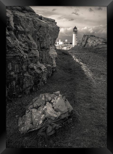 Path to Rua Reidh Lighthouse Framed Print by Dave Bowman