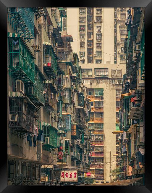 Backstreets of Macau Framed Print by Dave Bowman