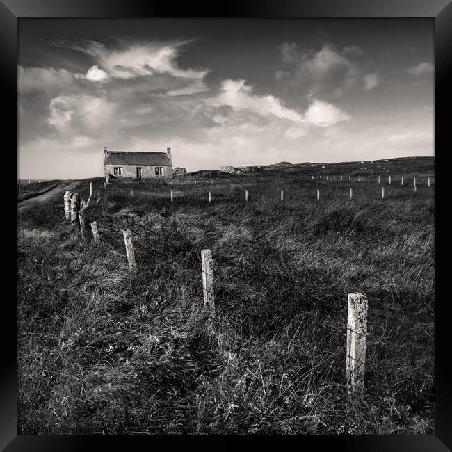 Abandoned Cottage on South Uist Framed Print by Dave Bowman