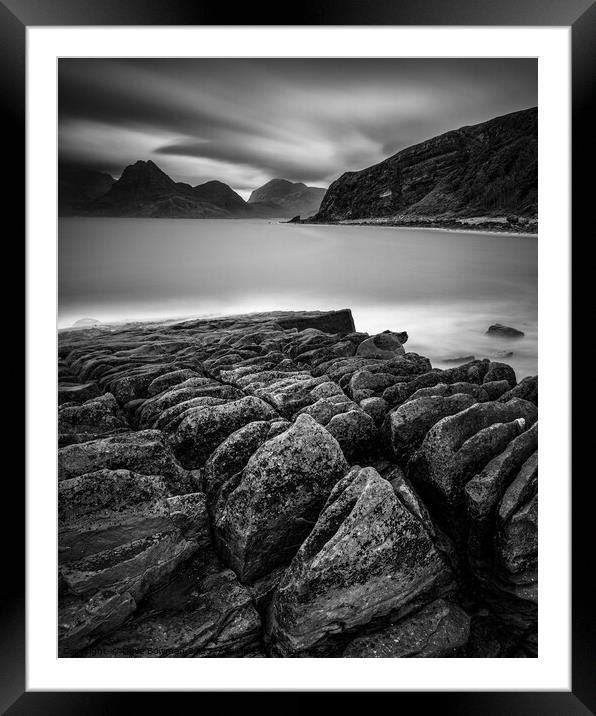 Elgol Rocks Framed Mounted Print by Dave Bowman