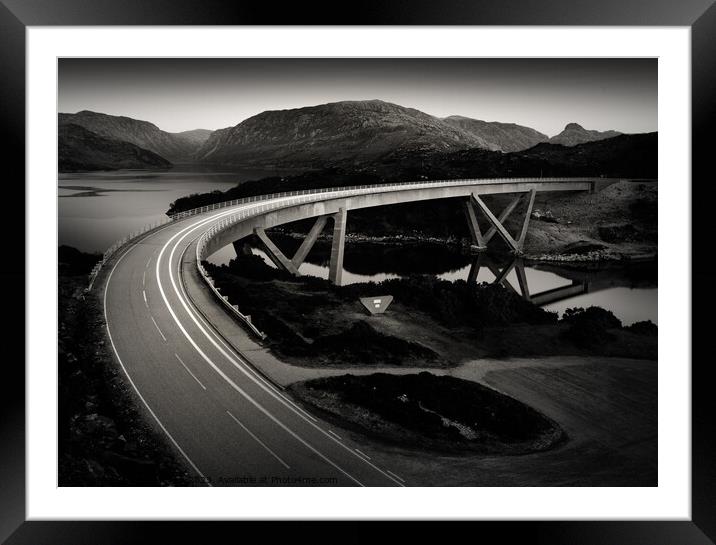 Kylesku Bridge Framed Mounted Print by Dave Bowman