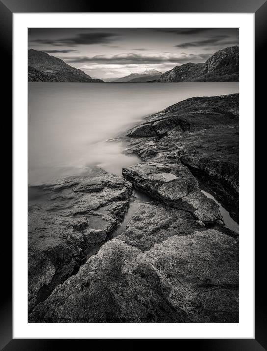 On the Banks of Loch Maree Framed Mounted Print by Dave Bowman