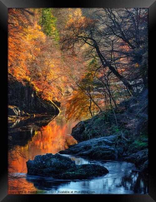 Autumn on River Garry Framed Print by Dave Bowman
