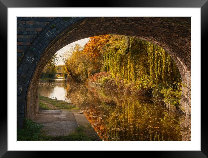 Autumn on the Grand Union Canal Framed Mounted Print by Dave Bowman