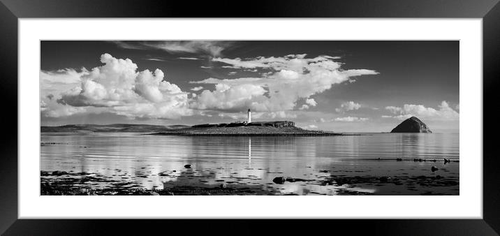 Pladda Island - - Black and White Edition Framed Mounted Print by Dave Bowman