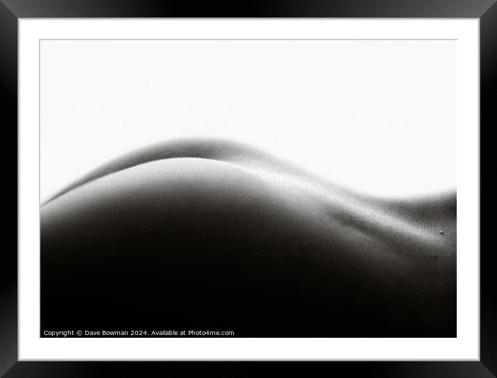 Nude Study No2 Framed Mounted Print by Dave Bowman