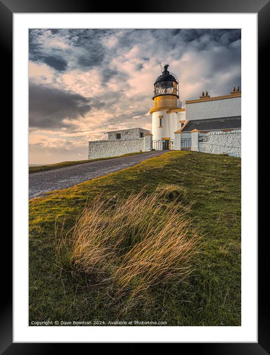 Stoer Lighthouse Framed Mounted Print by Dave Bowman