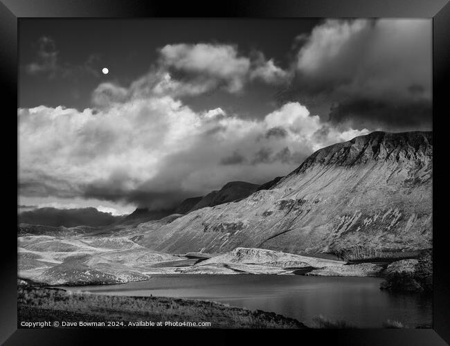 Moonrise over Llynnau Cregennen Framed Print by Dave Bowman