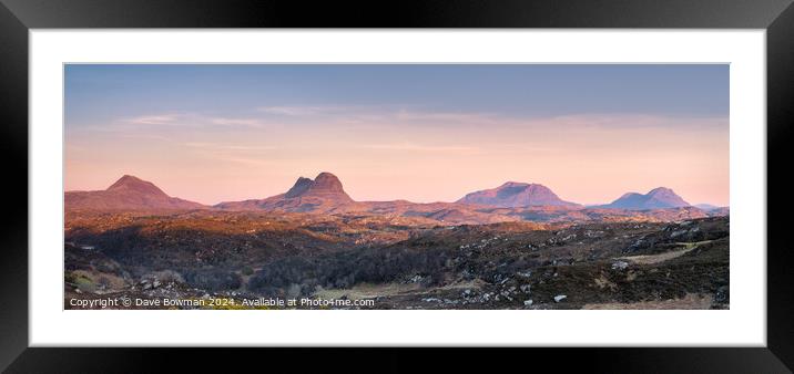 Assynt Mountains Framed Mounted Print by Dave Bowman
