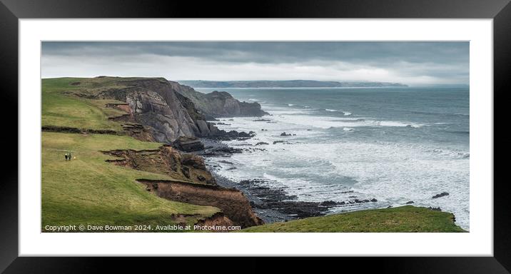 A Walk Along Sandymouth Cliffs Framed Mounted Print by Dave Bowman