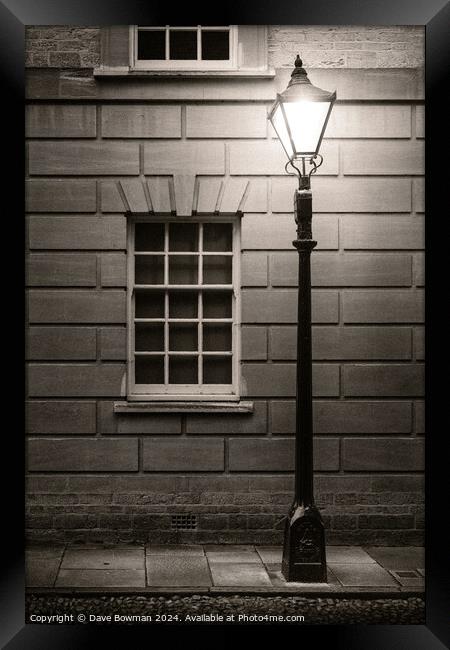 Oxford Lamp Framed Print by Dave Bowman