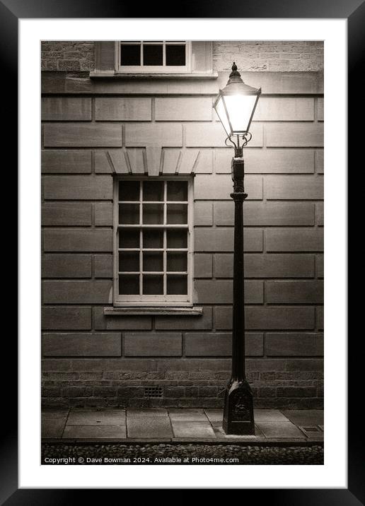 Oxford Lamp Framed Mounted Print by Dave Bowman