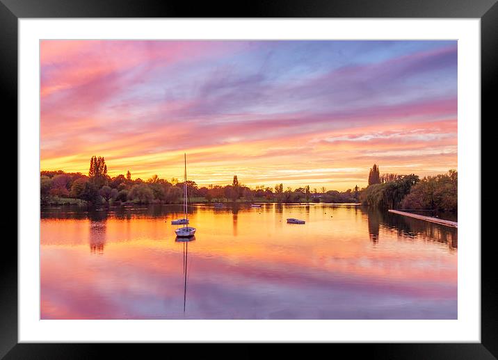 Danson Park in Bexley Framed Mounted Print by John Ly