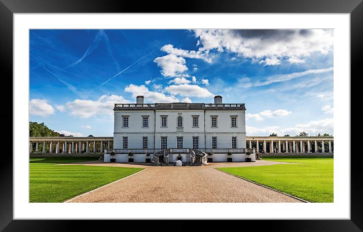 London Greenwich Park - Queens House Framed Mounted Print by John Ly