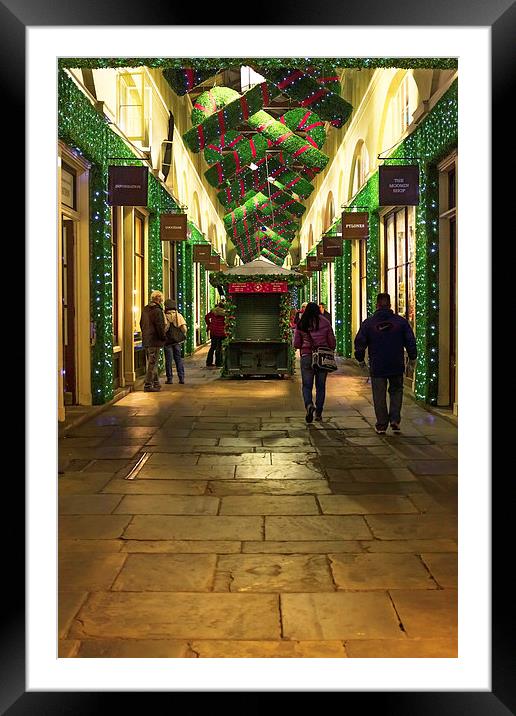 London Covent Garden with beautiful Christmas deco Framed Mounted Print by John Ly